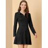 imageAllegra K Womens Faux Suede Dress Western Long Sleeve Fall ALine Mini Dresses Cowgirl OutfitBlack