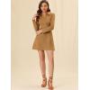 imageAllegra K Womens Faux Suede Dress Western Long Sleeve Fall ALine Mini Dresses Cowgirl OutfitCamel