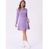 imageAllegra K Womens Faux Suede Dress Western Long Sleeve Fall ALine Mini Dresses Cowgirl OutfitPurple