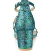imageAllegra K Womens Glitter Crisscross Strap Chunky Heels Green Sandals 75 m US
