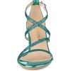 imageAllegra K Womens Glitter Crisscross Strap Chunky Heels Green Sandals 75 m US