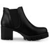 imageAllegra K Womens Lug Sole Chunky Heel Chelsea Black Ankle Boots 95 M US
