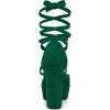 imageAllegra K Womens Platform Block Heel Emerald Green Lace Up Pumps Sandals 9 m US