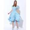 imageAllegra K Womens Platform Chunky Heel Mary Janes Pumps Retro TStrap Round Toe Ankle Strap Dress Heels PumpLight Blue