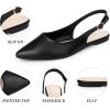 imageAllegra K Womens Pointed Toe Pumps Slingback Flat PumpsBlackbuckle