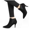 imageAllegra K Womens Pointed Toe Stiletto Heel Chelsea Ankle BootiesBlack