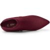 imageAllegra K Womens Pointed Toe Stiletto Heel Chelsea Ankle BootiesBurgundy