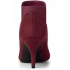 imageAllegra K Womens Pointed Toe Stiletto Heel Chelsea Ankle BootiesBurgundy