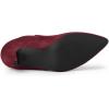 imageAllegra K Womens Pointed Toe Stiletto Heel Chelsea Ankle BootiesBurgundy