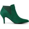 imageAllegra K Womens Pointed Toe Stiletto Heel Chelsea Ankle BootiesEmerald Green