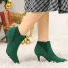 imageAllegra K Womens Pointed Toe Stiletto Heel Chelsea Ankle BootiesEmerald Green