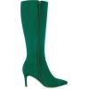 imageAllegra K Womens Pointed Toe Stiletto Heels Green Knee High Boot 95 m US