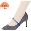 imageAllegra K Womens Rhinestone Detachable Elastic Band Ankle Shoe Straps for HeelsBluesilver