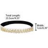 imageAllegra K Womens Rhinestone Detachable Elastic Band Ankle Shoe Straps for HeelsWhite