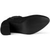 imageAllegra K Womens Round Toe Chunky High Heels Ankle Chelsea BootsBlack