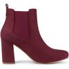 imageAllegra K Womens Round Toe Chunky High Heels Ankle Chelsea BootsBurgundy