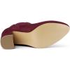 imageAllegra K Womens Round Toe Chunky High Heels Ankle Chelsea BootsBurgundy