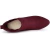 imageAllegra K Womens Round Toe Chunky High Heels Ankle Chelsea BootsBurgundy