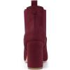 imageAllegra K Womens Round Toe Chunky High Heels Ankle Chelsea BootsBurgundy