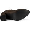 imageAllegra K Womens Round Toe Chunky High Heels Ankle Chelsea BootsCoffee