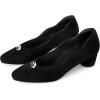 imageAllegra K Womens Square Toe Slip on Chunky Heel PumpsBlack