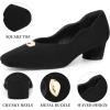 imageAllegra K Womens Square Toe Slip on Chunky Heel PumpsBlack