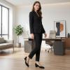 imageAllegra K Womens Square Toe Slip on Chunky Heel PumpsBlack