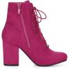 imageAllegra K Womens Stiletto Heel Pointed Toe Chelsea BootiesHot Pink