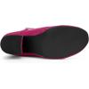 imageAllegra K Womens Stiletto Heel Pointed Toe Chelsea BootiesHot Pink