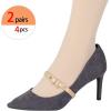 imageAllegra K Womens U Shape Shoe Lace Belt Shoe Ankle Detachable Elastic Straps for HeelsMatte Apricot