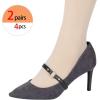imageAllegra K Womens U Shape Shoe Lace Belt Shoe Ankle Detachable Elastic Straps for HeelsMatte Black