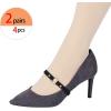imageAllegra K Womens U Shape Shoe Lace Belt Shoe Ankle Detachable Elastic Straps for HeelsSuede Black