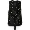 imageAllegra K Womens V Cutout Pointed Toe Heel Ankle BootsBlack