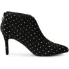 imageAllegra K Womens V Cutout Pointed Toe Heel Ankle BootsBlack