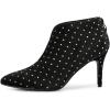 imageAllegra K Womens V Cutout Pointed Toe Heel Ankle BootsBlack