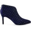imageAllegra K Womens V Cutout Pointed Toe Heel Ankle BootsBlue
