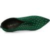 imageAllegra K Womens V Cutout Pointed Toe Heel Ankle BootsGreen