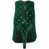 imageAllegra K Womens V Cutout Pointed Toe Heel Ankle BootsGreen