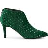 imageAllegra K Womens V Cutout Pointed Toe Heel Ankle BootsGreen