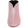 imageAllegra K Womens V Cutout Pointed Toe Heel Ankle BootsPink