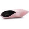 imageAllegra K Womens V Cutout Pointed Toe Heel Ankle BootsPink