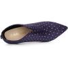 imageAllegra K Womens V Cutout Pointed Toe Heel Ankle BootsPurple