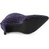 imageAllegra K Womens V Cutout Pointed Toe Heel Ankle BootsPurple
