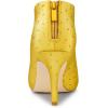 imageAllegra K Womens V Cutout Pointed Toe Heel Ankle BootsYellow