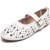 imageAllegra K Womens Buckle Round Toe Slip on Flats PumBeige2 Pumps75 M US