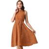imageAllegra K Womens Casual Flowy Sundress Halter Neck Sleeveless Floral DressOrange