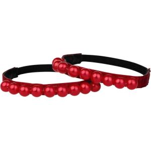 imageAllegra K Womens Beads Shoe Laces Detachable Elastic Shoe Strap for Heels 2 PairsRed