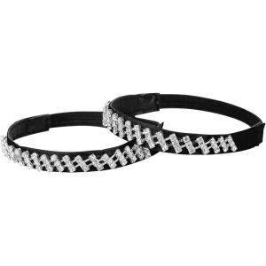 imageAllegra K Womens Rhinestone Detachable Elastic Band Ankle Shoe Straps for HeelsBlacksilver