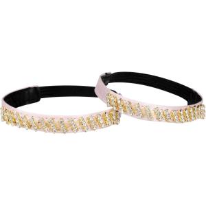 imageAllegra K Womens Rhinestone Detachable Elastic Band Ankle Shoe Straps for HeelsPinkgolden