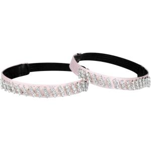 imageAllegra K Womens Rhinestone Detachable Elastic Band Ankle Shoe Straps for HeelsPinksilver